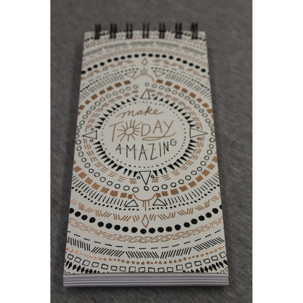 Custom Tall Jotters White Tribal "Make Today Amazing" 6PC Set Spiral Notebooks